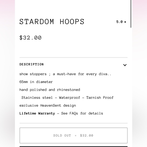 HeavenSent Stardom Hoop Earrings - Picture 6 of 8